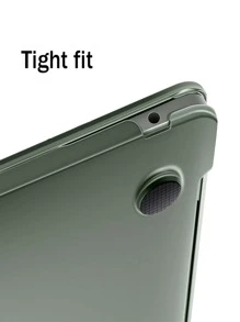 1 pieza Funda para ordenador unicolor de plástico compatible con Macbook Pro/Air - Verde militar - Ver 6