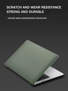 1 pieza Funda para ordenador unicolor de plástico compatible con Macbook Pro/Air - Verde militar - Ver 4