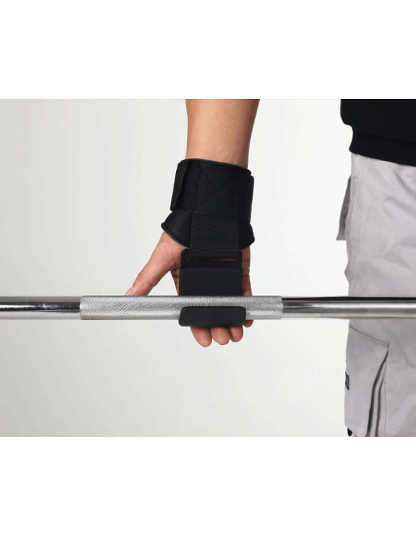 1pc Gym Bodybuilding Wrist Strap Hook For Squats, Pullups, To Reduce