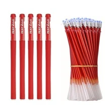 15pcs Red Neutral Pen Set 0.5mm Needle Point Type - Red - View 1