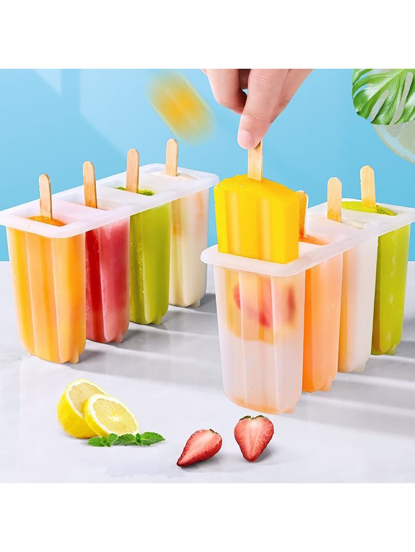 2 piezas Molde para paletas heladas - Blanco - Ver 1