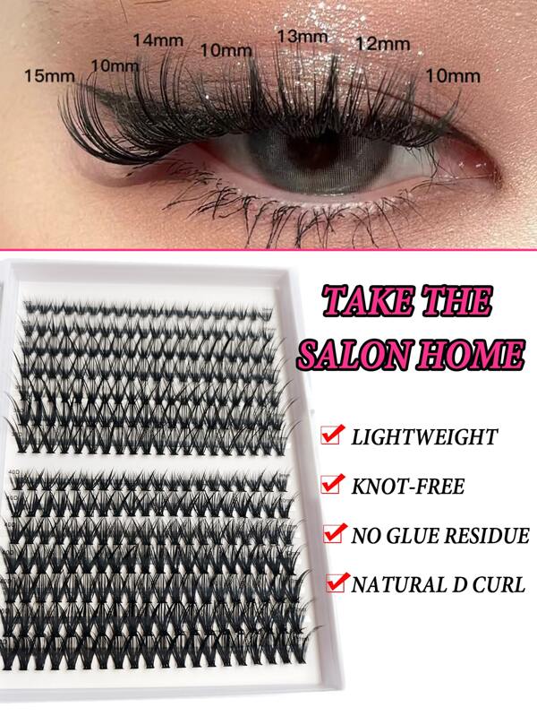 280pcs 30/40D 916mm Mix D Curl Cluster Lashes Individual Lashes Lash