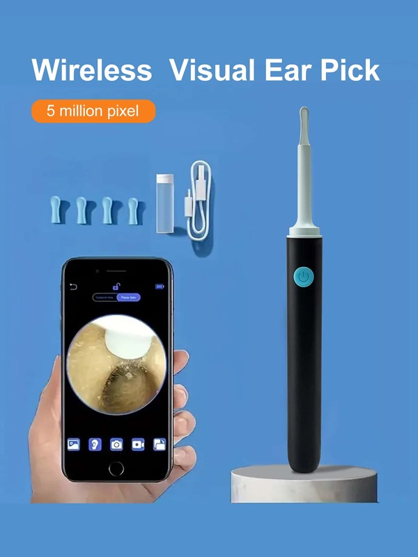 1080P Camera, Light & Ear Wax Removal Tool Kit Suitable For IPad And Android Smartphones