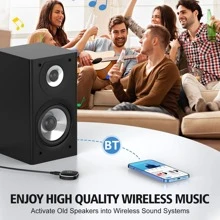 具有 5.0 Aux 輸出的汽車發射器和家庭音訊接收器和耳機接收器和發射器 - 黑色 - 查看 4