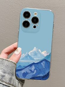 Funda de teléfono anti-caída con patrón de montaña nevada - Multicolor - Ver 1