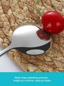 25pcs Stainless Steel Tableware Set From Portugal Including Knife, Fork, Spoon, Teaspoon With Gift Box, Ideal For Outdoor Camping, Picnic, Home And Commercial Use Or Gifts - Red and White - View 3