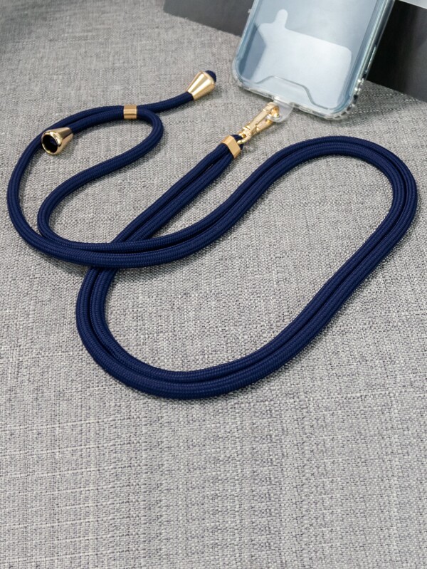 Universal Cell Phone Lanyard With Adjustable Crossbody Detachable Nylon Neck Strap Patch With Transparent Clear Pads For Most Smartphones Navy Blue Gifts For Mother, Family, Friends, Birthday, Holiday Phone Charm, Phone Chain