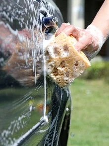 1 pieza Esponja unicolor suave lavado de autos - Amarillo - Ver 1