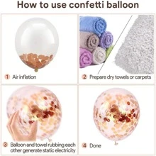 10 个 12 英寸乳胶气球和彩色五彩纸屑气球，适用于生日派对、婚礼、周年纪念日装饰