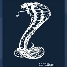 4入组/套龍和蛇臨時紋身貼適合男人及女人,時尚,防水和防汗 - 黑與白 - 查看 6