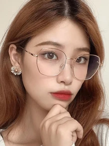 1 件新品金属女童玫瑰金星星款眼镜 - 玫瑰紅 - 查看 2