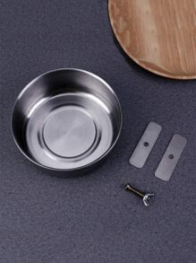 1pc Stainless Steel Bird Feeder - Silver - View 3