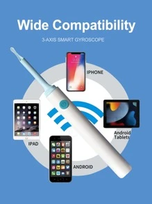 The Ultimate Ear Cleaning Kit-1080P Camera, Light, And Ear Wax Removal Tool Compatible With IPhone, Ipad, And Android Smartphones - White - View 8