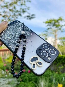 Funda para móvil con diseño de conejo con acollador - Negro - Ver 3