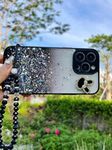 Funda para móvil con diseño de conejo con acollador - Negro - Ver 4