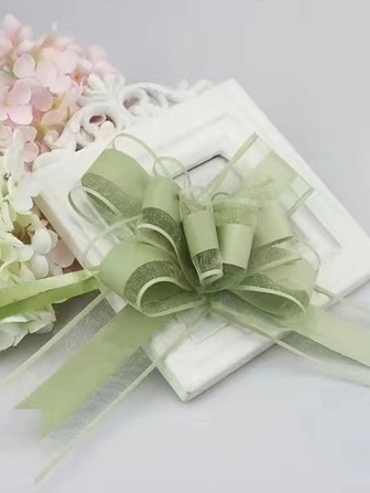 10pcs/Pack Snowflake Organza Ribbon Bows, Gift Wrapping Ribbons, Colorful Ribbons For Crafts, Parties, Weddings, Wedding Cars