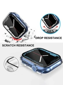 Tương thích với Apple Watch Vỏ đồng hồ Apple Vỏ bảo vệ màng cường lực thế hệ 1-8 Ultra Shell - Trong sáng - Xem 4