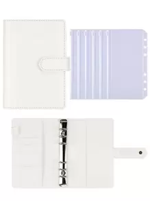 1入組便攜藍色活頁本 - 白色 - 查看 1