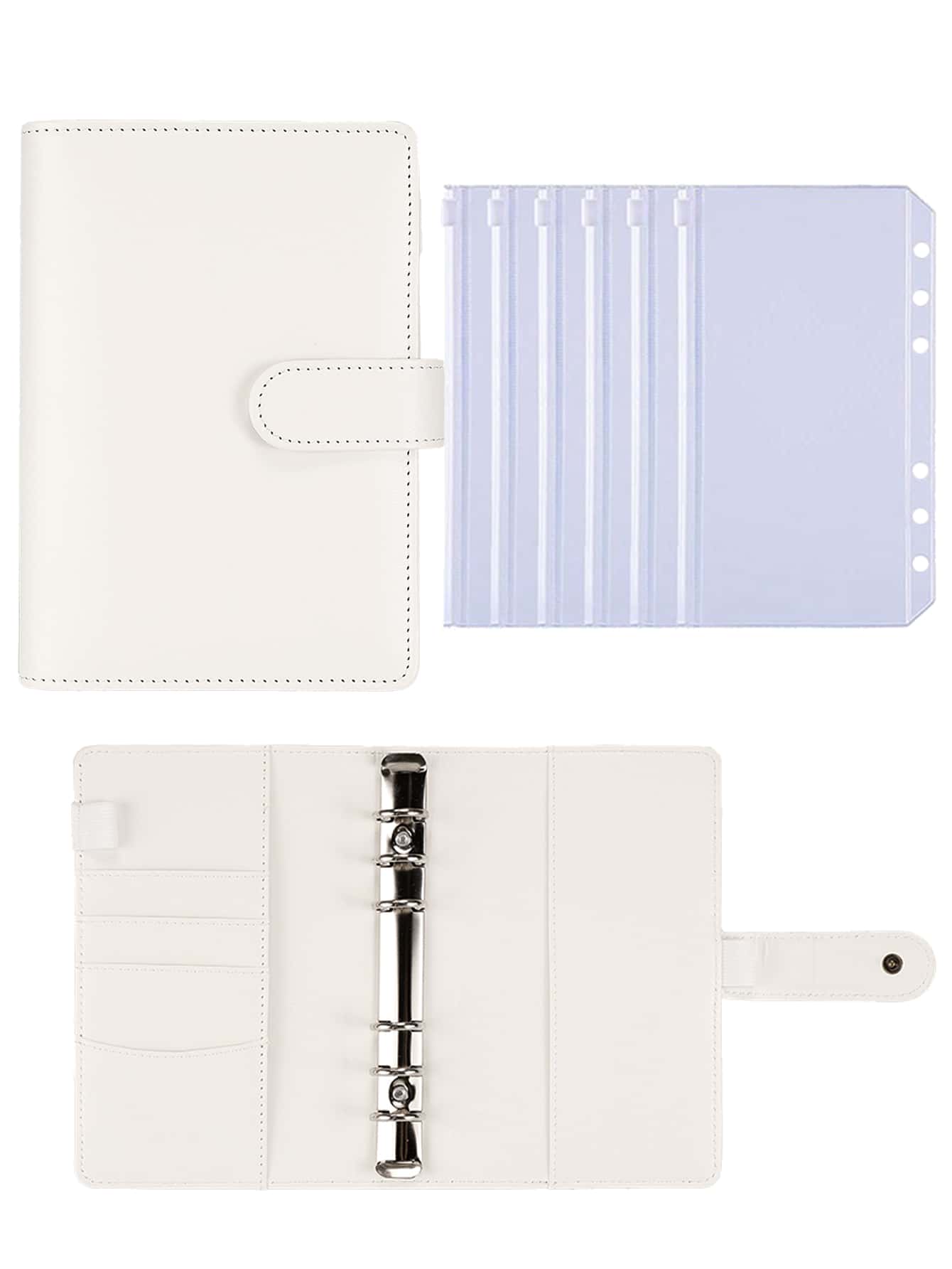 1入組便攜藍色活頁本 - 白色 - 查看 1