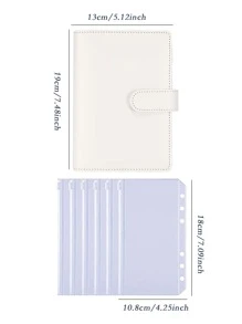 1入組便攜藍色活頁本 - 白色 - 查看 3