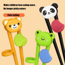 Enfants, Adultes, Débutants, Baguettes, Dessins animés, Pandas, Grenouilles, Animaux, Débutants, Baguettes, Ustensiles de table Apprentissage, Fournitures scolaires de sécurité alimentaire, Rentrée scolaire