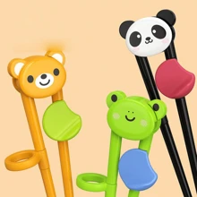 Enfants, Adultes, Débutants, Baguettes, Dessins animés, Pandas, Grenouilles, Animaux, Débutants, Baguettes, Ustensiles de table Apprentissage, Fournitures scolaires de sécurité alimentaire, Rentrée scolaire