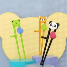 Enfants, Adultes, Débutants, Baguettes, Dessins animés, Pandas, Grenouilles, Animaux, Débutants, Baguettes, Ustensiles de table Apprentissage, Fournitures scolaires de sécurité alimentaire, Rentrée scolaire