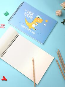 58頁兒童專業素描本厚紙筆記本日記本美術學習用品鉛筆繪圖記事本素描本 - 綠色 - 查看 4