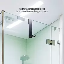 淋浴門鉤,1入組毛巾掛鉤無框玻璃淋浴門,重型不銹鋼浴室衣架不附帶穿孔,黑色 - 黑色 - 查看 1