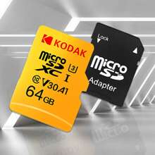 KODAK 1 pezzo Scheda di memoria da 64 GB Scheda di memoria U3 Mini SD Classe 10 Scheda TF Flash Scheda di memoria Micro TF SD