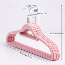 20入組粉色絲絨防滑衣架適用於家庭使用 - 粉色 - 查看 2