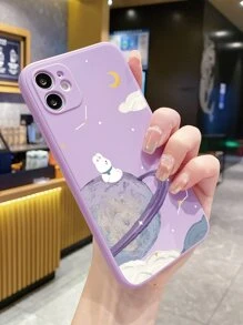 Handyhülle mit Cartoon Hasen Muster - Mauve - Übersicht 4