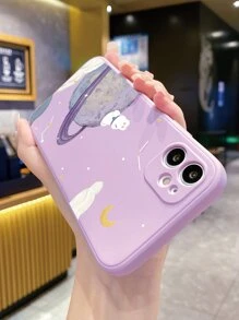 Handyhülle mit Cartoon Hasen Muster - Mauve - Übersicht 3