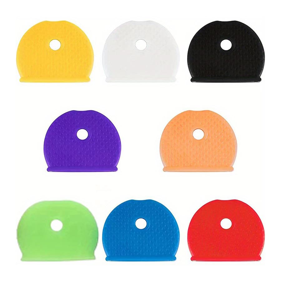 8pcs Đàn hồi Nắp chìa khóa Nhận biết Chìa khóa Che phủ - Nhiều màu - Xem 1