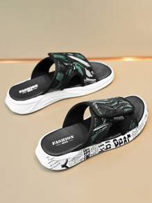 Summer Fashion Street Slippers Adjustable Men Slippers - Black - View 6