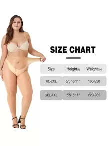 2pairs Women Plus Size Solid Fashionable Tights For Daily Life, Cozy - Beige - View 2