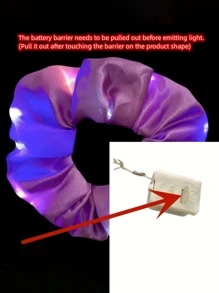 1入組LED燈彈性髮箍適合女孩,帶多種燈模式 - 灰色 - 查看 6