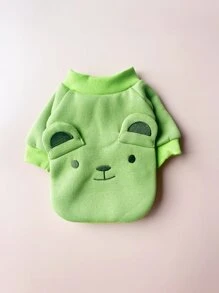 1 Áo nỉ cho thú cưng Với Thiết kế Gấu hoạt hình - màu xanh lá - Xem 2