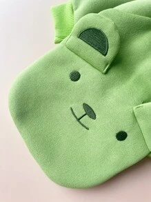 1 Áo nỉ cho thú cưng Với Thiết kế Gấu hoạt hình - màu xanh lá - Xem 3