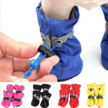 4-cái Bộ Của Thú cưng Chó Giày dép Mùa hè Giày đi mưa Chó nhỏ Teddy Chống bẩn Kích thước trung bình Chó Chân Che phủ Không thấm nước Dép xăng đan Thoáng khí - Màu xanh lam - Xem 2