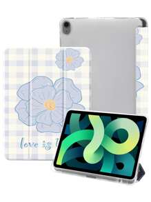 花朵圖案矽膠防摔保護套適用於iPad - 彩色 - 查看 2