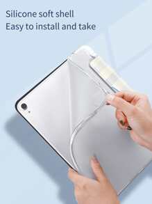 花朵圖案矽膠防摔保護套適用於iPad - 彩色 - 查看 3