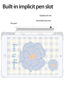 花朵圖案矽膠防摔保護套適用於iPad - 彩色 - 查看 4