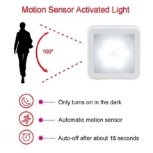 LED Night Light, Motion Sensor Battery Powered, For Bathroom, Bedroom, Hallway, Corridor, Toilet, Stairs, Wardrobe Lighting