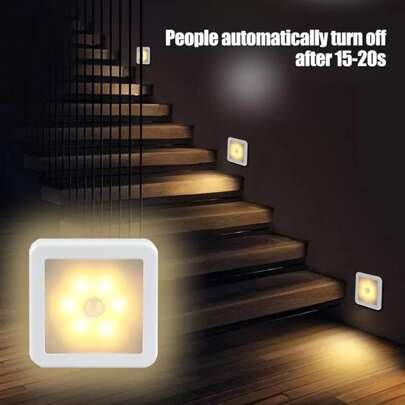 1入組方形ABS LED小夜燈,現代LED小夜燈