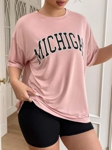 Women T-Shirts - 淺粉色 - 查看 3