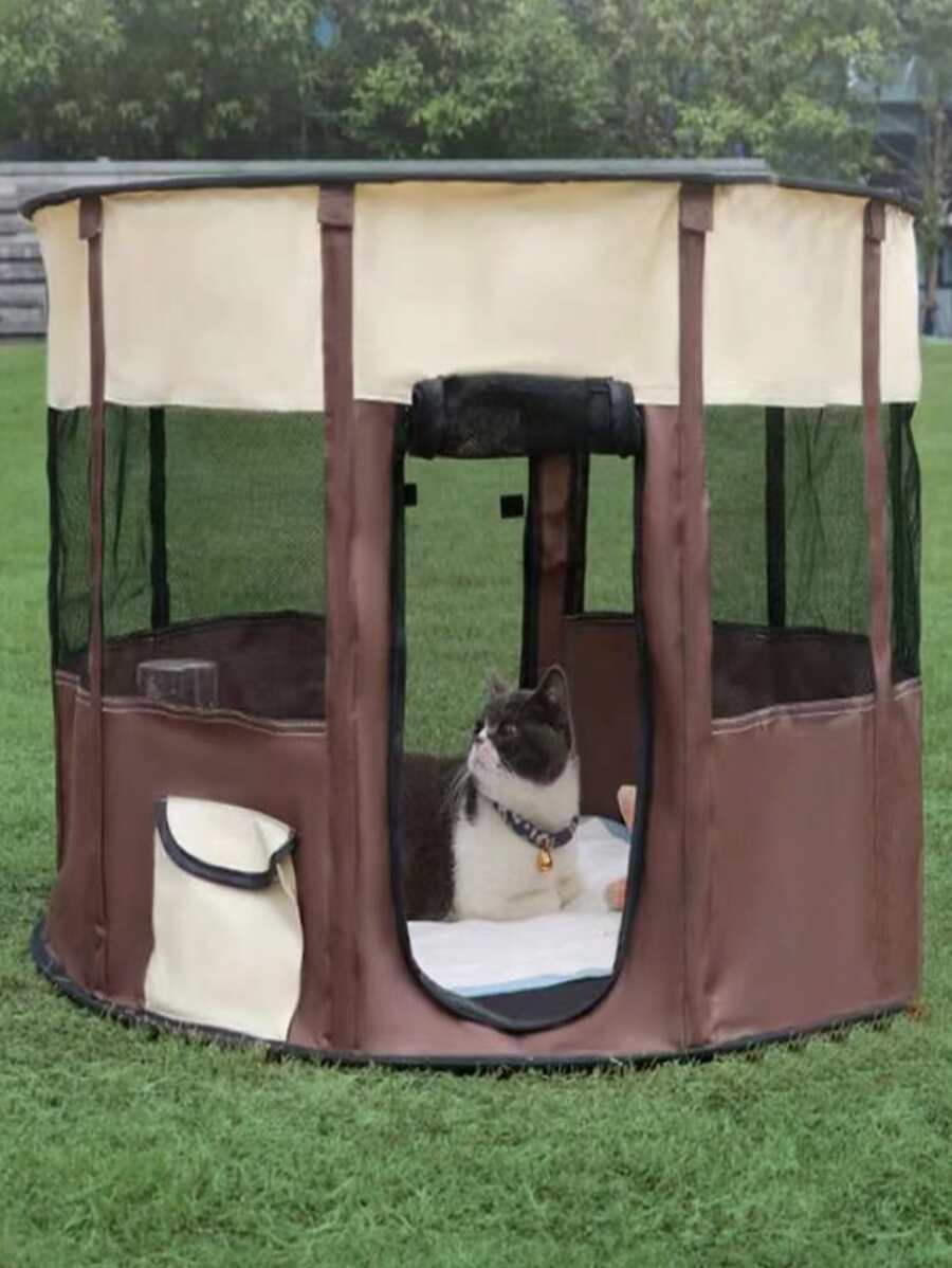 1PC pet bed cat delivery room cat litter cage cat production cage supplies a full set of cat and dog pregnancy breeding box pet waiting for delivery nest isolation dog cat production tool set - Cà phê nâu - Xem 1