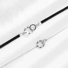 1 par entrelaçado duplo círculo design casal trançado corda pulseira, casal presente namorados, mãe, mãe, dia das mães, presente