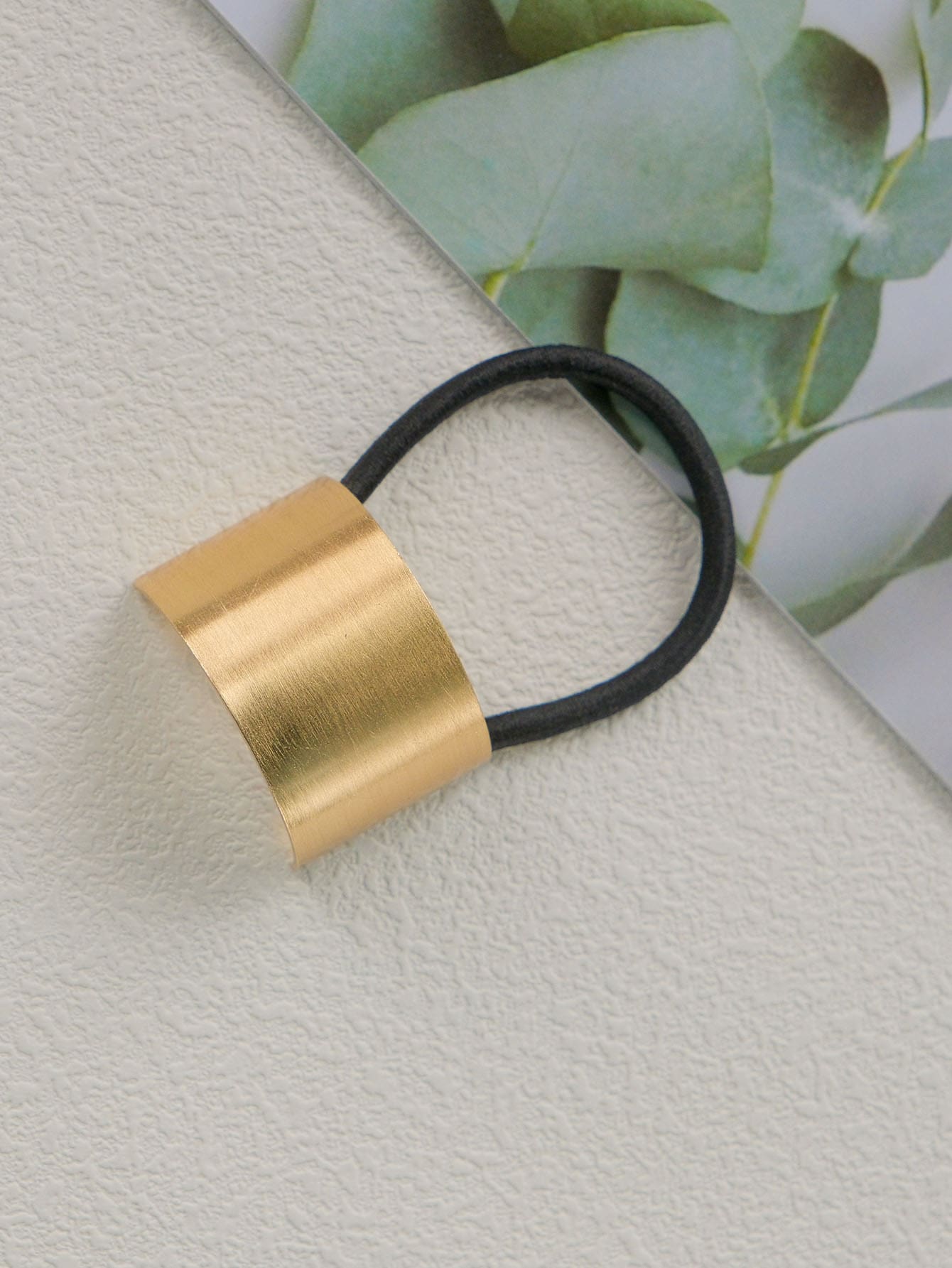 1 Miếng Quý cô Kim loại Textured Arc Hình dạng Dây buộc tóc - Nhiều màu - Xem 1