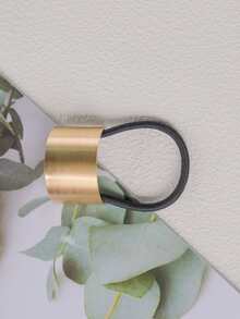 1 Miếng Quý cô Kim loại Textured Arc Hình dạng Dây buộc tóc - Nhiều màu - Xem 2